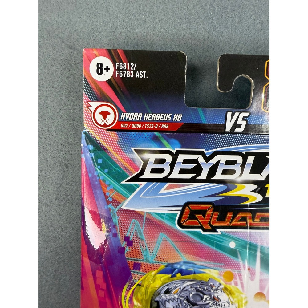 Hasbro Beyblade Burst QuadStrike Hydra Herbeus H8 Fierce Bazilish B8 Dual Pack - Picture 2 of 5